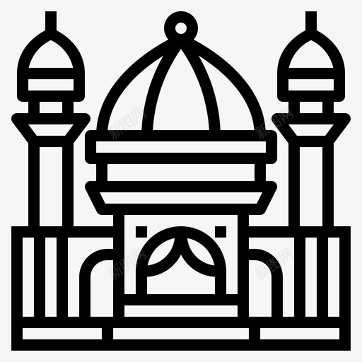 清真寺76号建筑物直线型svg_新图网 https://ixintu.com 清真寺 76号 建筑物 直线 线型