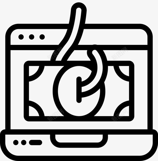 网络钓鱼诈骗2线性svg_新图网 https://ixintu.com 网络 钓鱼 诈骗 线性