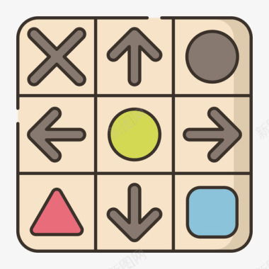游戏板教育娱乐3线性颜色图标