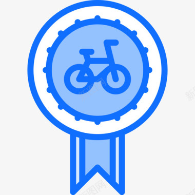 徽章39号自行车蓝色图标