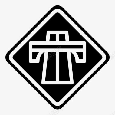 高速公路交通标志28填充图标