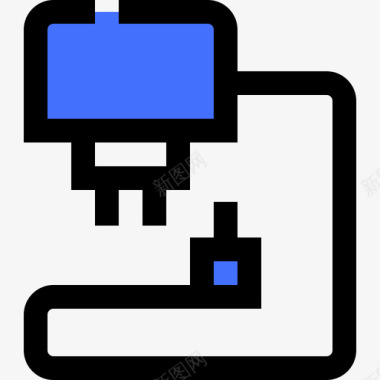 电源电子零件蓝色图标
