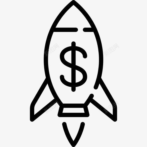 火箭营销170直线型svg_新图网 https://ixintu.com 火箭 营销 直线 线型