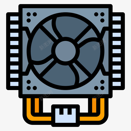 风扇计算机硬件35线颜色svg_新图网 https://ixintu.com 风扇 计算机 硬件 颜色