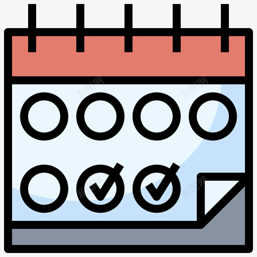 日历运行39线性颜色svg_新图网 https://ixintu.com 日历 运行 线性 颜色