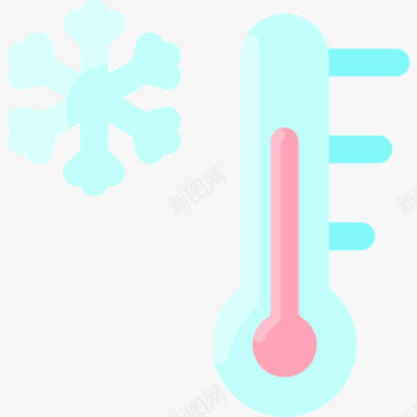 温度计天气301扁平图标