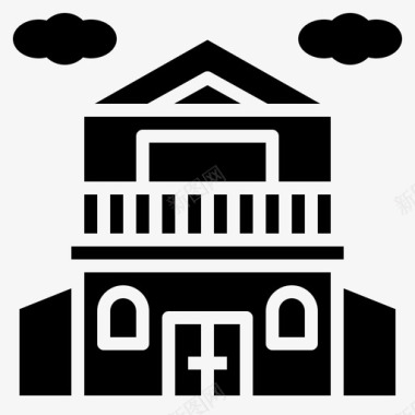 住宅建筑74填充图标
