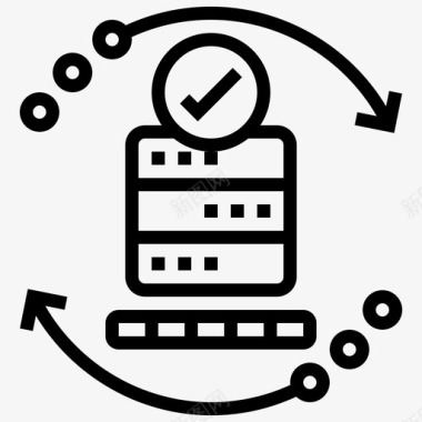 更新网络技术28线性图标