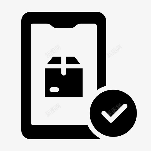 移动应用送货电子商务svg_新图网 https://ixintu.com 移动 应用 物流 送货 电子商务 包装箱 标志