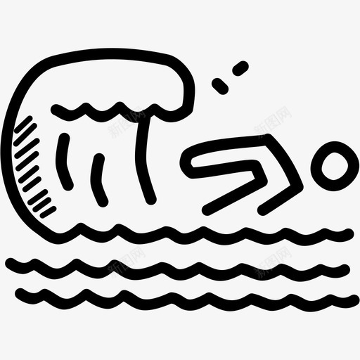 游泳海滩大海svg_新图网 https://ixintu.com 游泳 海滩 大海 夏天 波浪 涂鸦