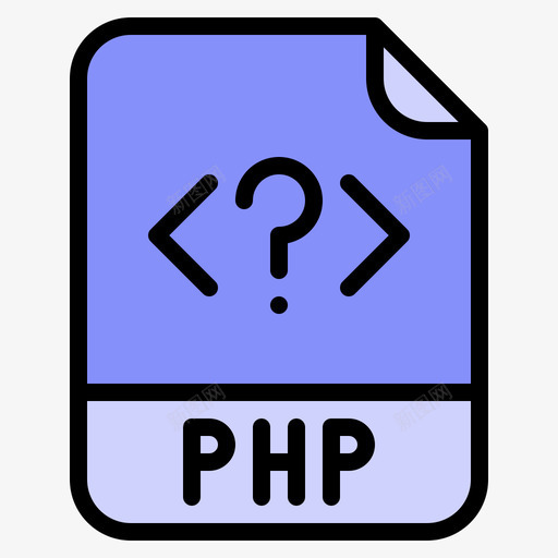 Php文件扩展名线性颜色svg_新图网 https://ixintu.com Php 文件 扩展名 线性 颜色
