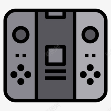 游戏控制器小工具35线性颜色图标