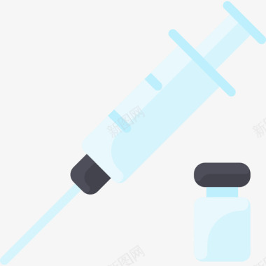 注射器冠状病毒114扁平图标