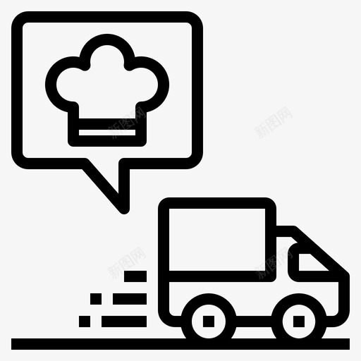 送货车食品配送70直线式svg_新图网 https://ixintu.com 送货 货车 食品 配送 直线式