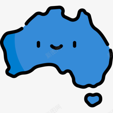 澳大利亚澳大利亚第2天线性颜色图标