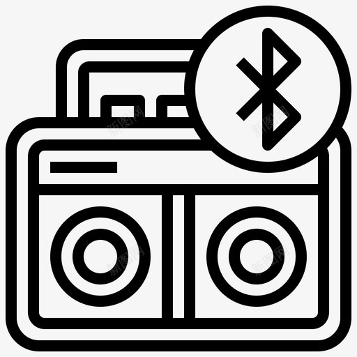 收音机智能技术22线性svg_新图网 https://ixintu.com 收音机 智能 技术 线性