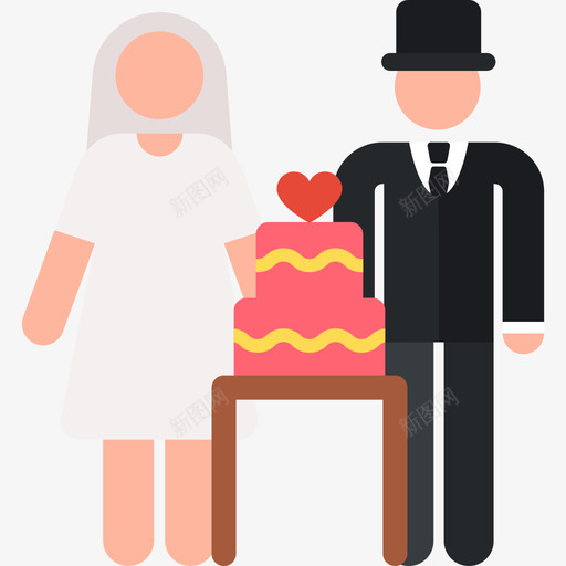 新婚夫妇婚礼255彩色svg_新图网 https://ixintu.com 新婚夫妇 婚礼 彩色