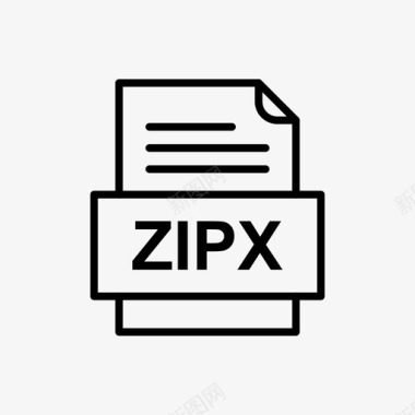 zipx文件文档图标文件类型格式图标