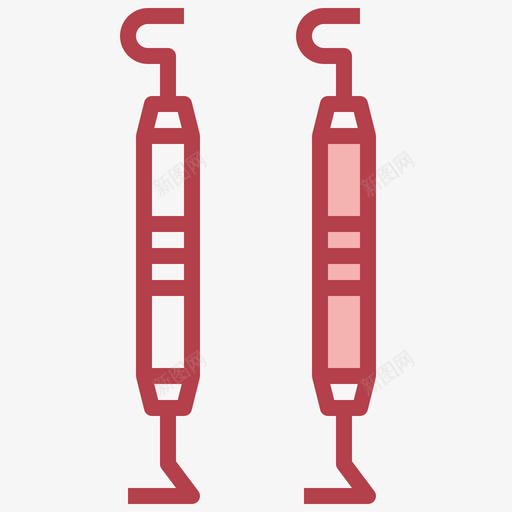 探头牙科55红色svg_新图网 https://ixintu.com 探头 牙科 红色