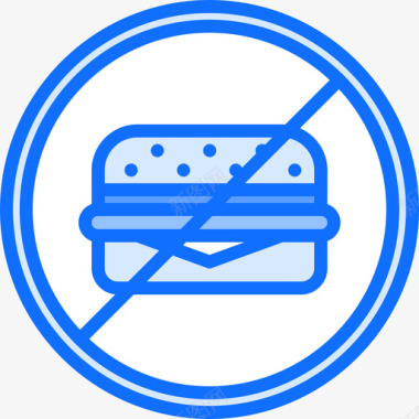 不吃快餐节食7蓝色图标