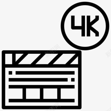 4k电影视频制作23线性图标