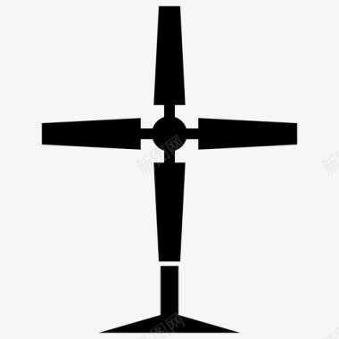 风力涡轮机空调工业图标