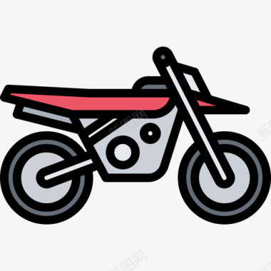 摩托车摩托车运动17彩色图标