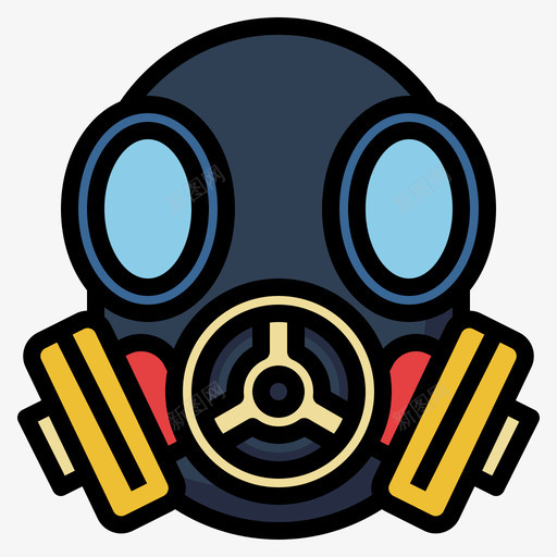 防毒面具污染64线性颜色svg_新图网 https://ixintu.com 防毒面具 污染 线性 颜色