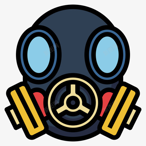 防毒面具污染64线性颜色svg_新图网 https://ixintu.com 防毒面具 污染 线性 颜色