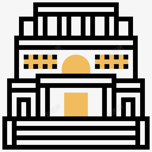 国学大歌剧地标54黄影svg_新图网 https://ixintu.com 国学 歌剧 地标 黄影