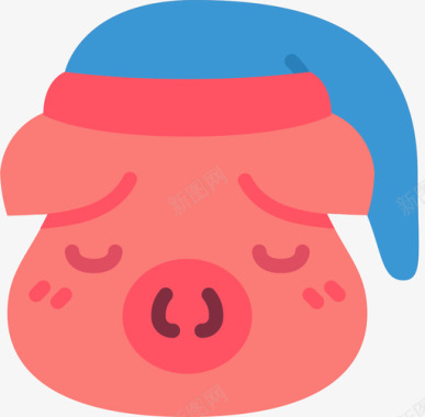 猪瞌睡时间平淡图标
