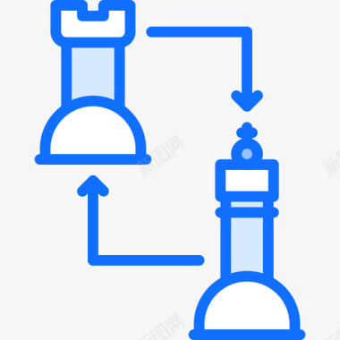 棋子国际象棋11蓝色图标
