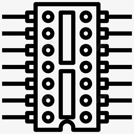 Cpu电子元件2线性svg_新图网 https://ixintu.com Cpu 电子元件 线性