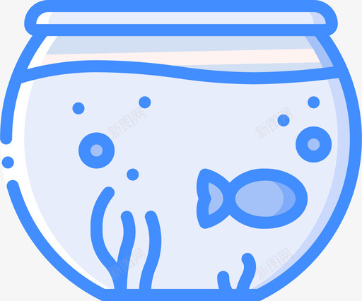 鱼缸宠物9蓝色svg_新图网 https://ixintu.com 鱼缸 宠物 蓝色