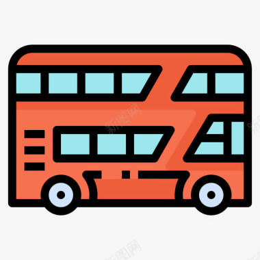 325旅行巴士线颜色图标