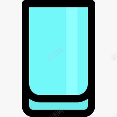 玻璃餐具2线性颜色图标