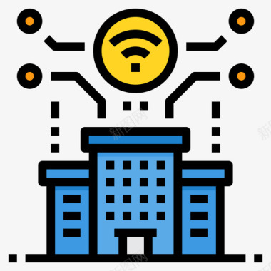 大厦物联网83线颜色图标