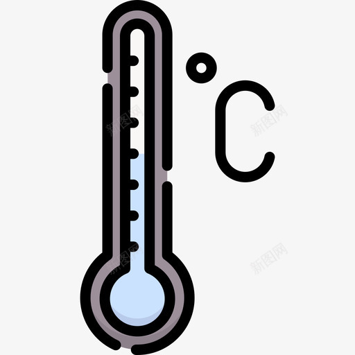 温度计天气284线性颜色svg_新图网 https://ixintu.com 温度计 天气 线性 颜色