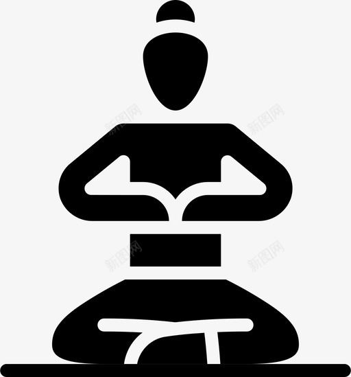 冥想瑜伽27填充svg_新图网 https://ixintu.com 冥想 瑜伽 填充