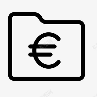 货币文件夹集合欧元图标