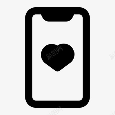电话爱情智能手机图标