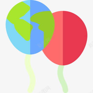 气球世界之爱7扁平图标