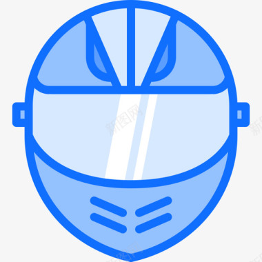 头盔摩托车运动16蓝色图标