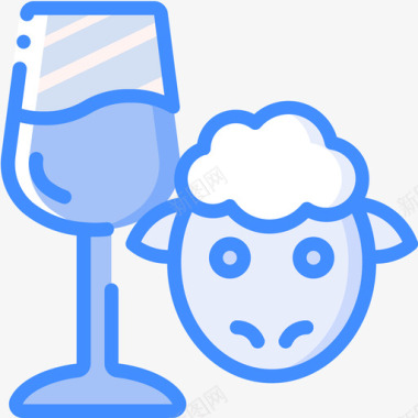 羊肉葡萄酒11蓝色图标