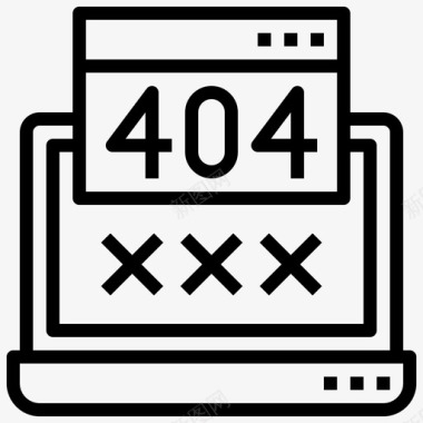 错误404编程82线性图标