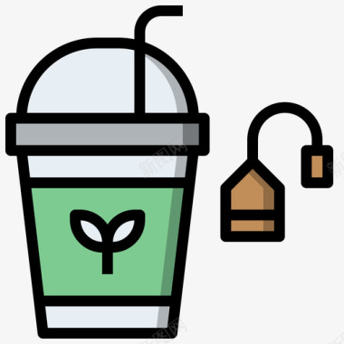 绿茶饮用31原色图标