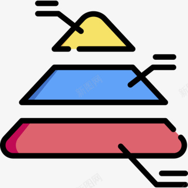 金字塔策略54线性颜色图标
