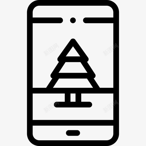 智能手机圣诞264线性svg_新图网 https://ixintu.com 智能 手机 圣诞 线性