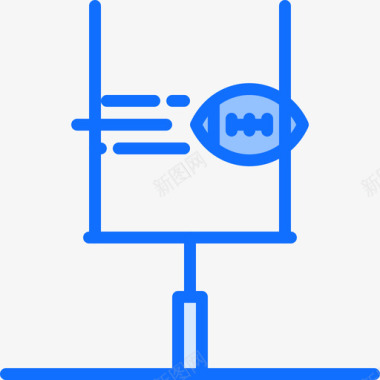 进球美式足球33蓝色图标