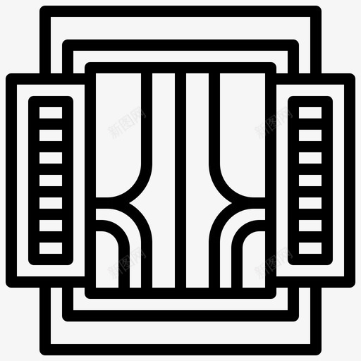 窗户家和生活36线性svg_新图网 https://ixintu.com 窗户 生活 线性